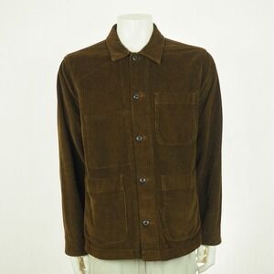 Wallace & Barnes Corduroy Chore Jacket Mens Large Brown Shacket Cord Cotton